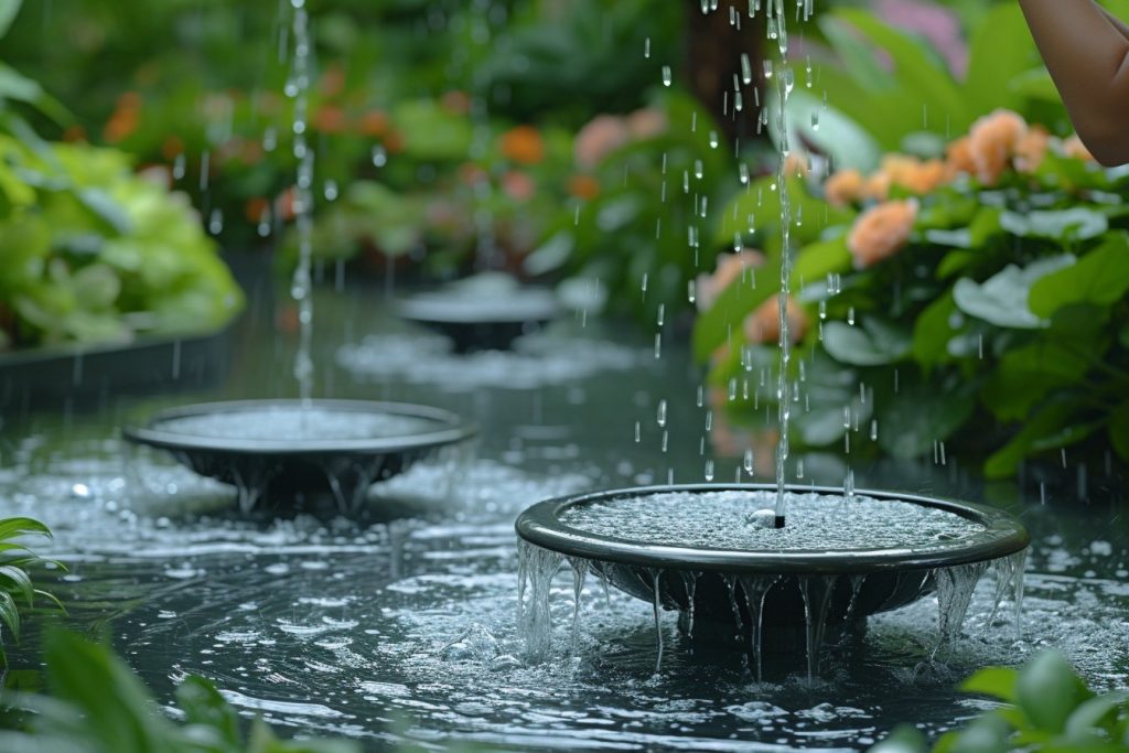 Récupération d&rsquo;eau de pluie et fontaines extérieures : un duo profitable pour votre jardin