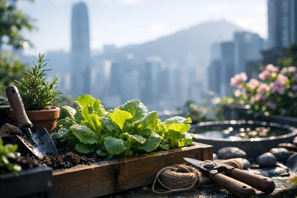 Jardins urbains et terrasses végétales à Hong Kong