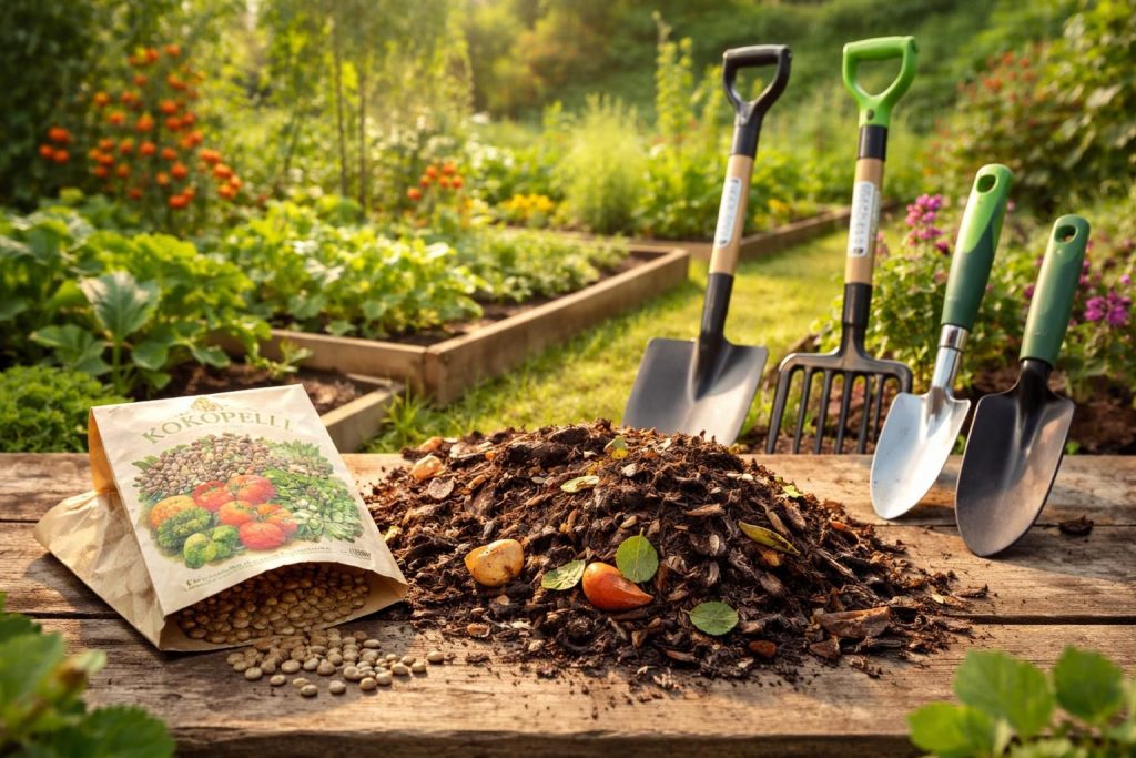 Jardiner pour moins cher avec semences Kokopelli, compost gratuit et outils Leroy Merlin promo