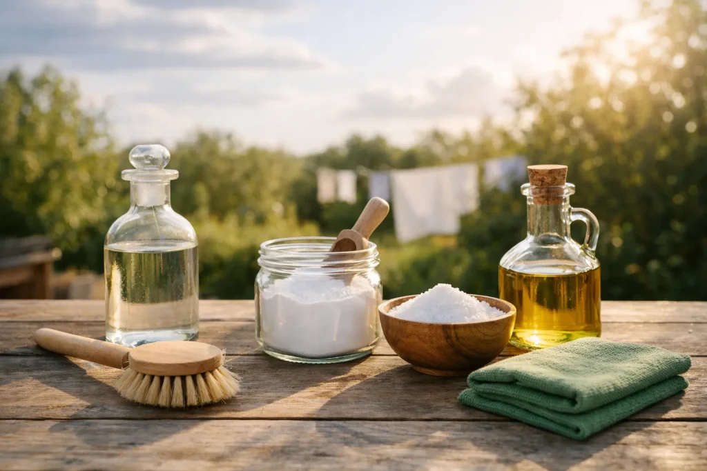 Nettoyer sa maison avec quatre produits de base