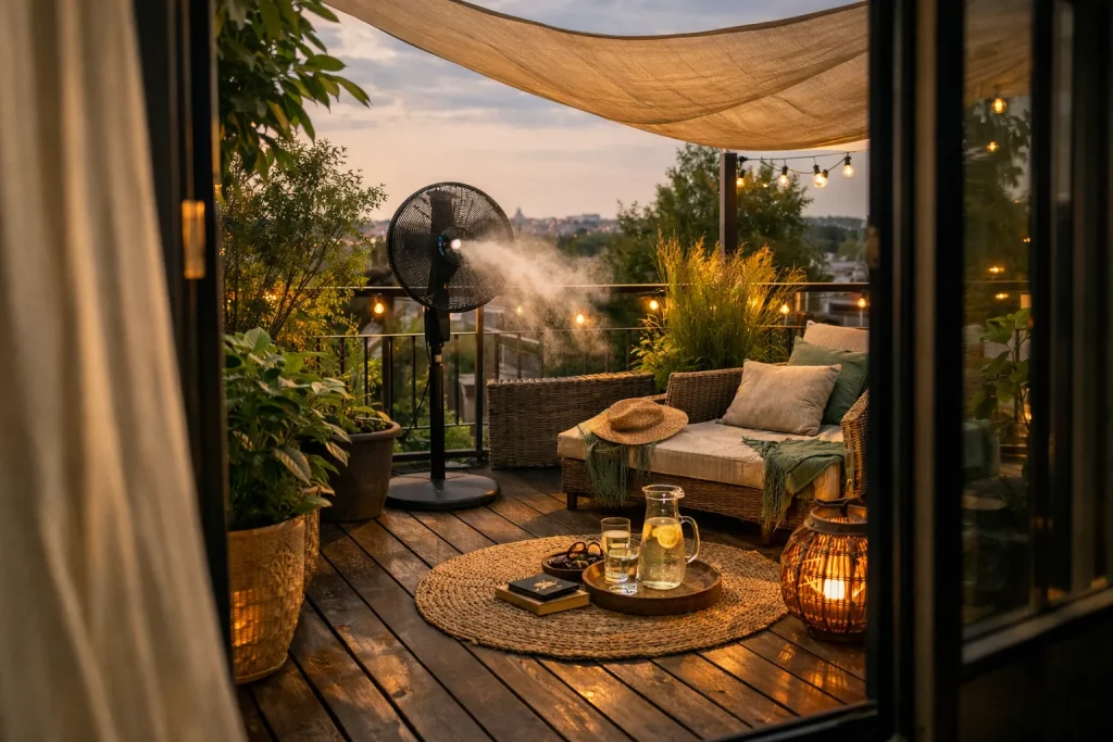 Une terrasse ou un balcon qui reste vivable en été